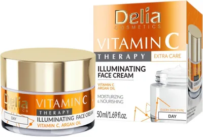 Image de Delia Cosmetics Vitamin C Therapy Illuminating Face Cream with Argan Oil 50ml Day Cream