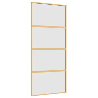 Zdjęcie produktu dla vidaXL Drzwi przesuwne Golden 90x205 cm Matowe szkło ESG i aluminium