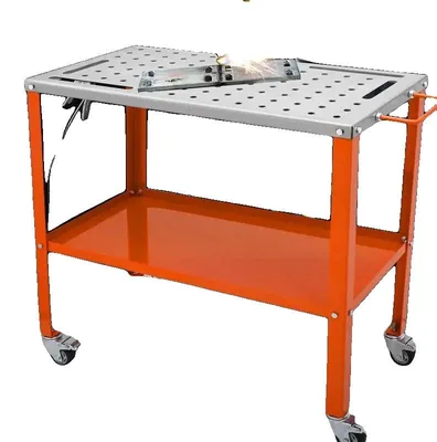 Productafbeelding van Lasbank, 91,4 x 45,7 cm, draagvermogen 544 kg, staal, 2 niveaus, 4 gereedschapskasten