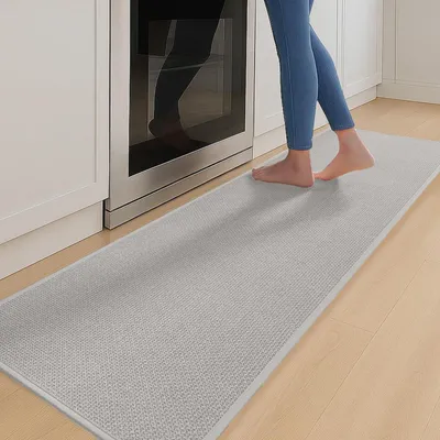 Obrázok produktu pre Podložka pod kuchynskú linku, protišmyková, umývateľná, sivá, 43,5 x 180 cm