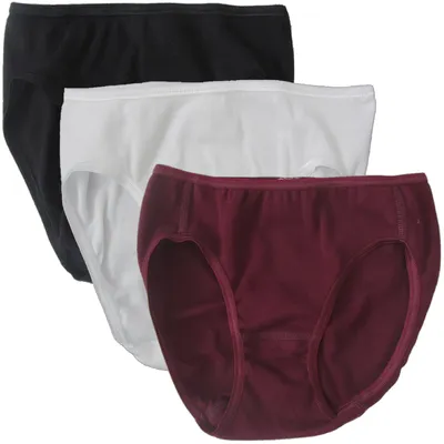 Produktbild von HERMKO 2130 3er Pack Mädchen Slip aus 100% Baumwolle, Farbe:Mix w/s/b, Größe:116