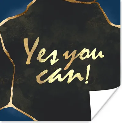 Produktbild von MuchoWow® Poster Zitate - Motivation - Gold - Braun 30x30 cm - Wandposter - Printing