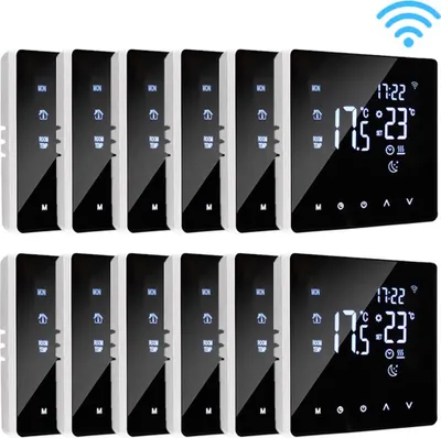 Obrázok produktu pre 12X Tuya WiFi smart termostat podlahové kúrenie vodné vykurovanie izbové termostaty regulátor teploty, ovládanie aplikáciou pre domácnosť kanceláriu školu hotel 3A - biely