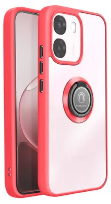 Obrázok produktu pre Avizar, ochranné puzdro pre Oppo A6 / A6x s magnetickým krúžkom, matný povrch, červená farba