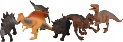 Produktbild von Figuren Dinosaurier T-Rex Prähistorische Kreaturen Figurenset 6 Stück