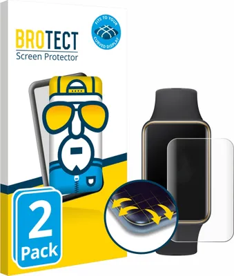 Produktbild von 2x BROTECT Fullscreen Schutzfolie für Honor Band 10 Displayschutz Folie Fullcover Klar Transparent