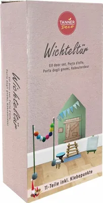 Obrázok produktu pre Tanner der kleine Kaufmann Wichteltüre "Mumpel", mit verschiedenen Artikeln