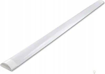 A long, white LED light bar is shown against a white background.