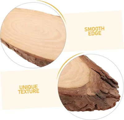 Produktbild von 2 Stück Ovale Holz Trittsteine für Außenweg aus Wetterbeständigem Holz mit Rutschfester Oberfläche für Gartenwege und Dekorative Gartengestaltung