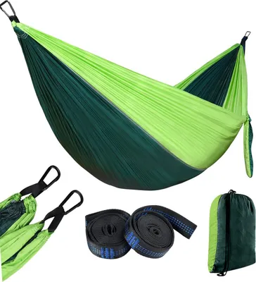 Produktbild von Famanu Campinghangmat Set mit Riemen für Reisen - Für 1 oder 2 Personen