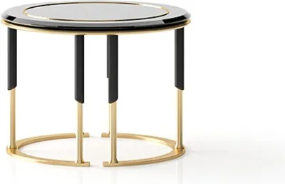 Immagine prodotto di Tavolino in vetro nero moderno ed elegante