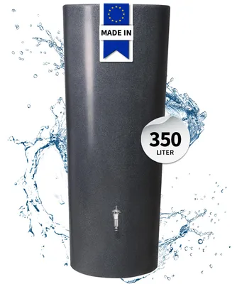 Productafbeelding van GARANTIA STONE 2in1 regenwatertank 350 L lava incl. plantschaal