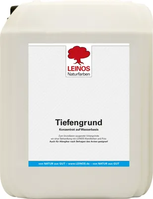 Produktbild von LEINOS Tiefengrund 620 10 Liter  – natürliche Grundierung für stark saugende Untergründe | Transparent, hoch dampfdurchlässig | Vorbereitung für Wandfarbe & Putz | 1L reicht für bis zu 25 m²