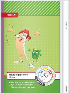 Produktbild von ROTH Hausaufgabenheft Kompass 4. Klasse DIN A5