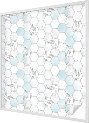 Produktbild von Buntglas Fensterfolie – 116x100 cm – Stained-Glass Design – blickdichte dekorative Sichtschutzfolie – selbstklebend, UV-Schutz – Blattkacheln