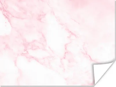 Produktbild von MuchoWow® Poster Marmor - Weiß - Rosa - Chic - Marmoroptik 120x90 cm - Wandbild