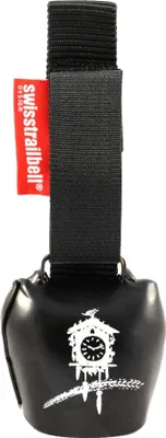 Produktbild von swisstrailbell® BlackForest Edition DEEP BLACK: "Be Free", schwarzes Band, Fahrradklingel