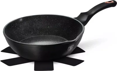 Zdjęcie produktu dla Głeboka Patelnia Granitowa 24Cm Berlinger Haus Black Rose Bh-6184