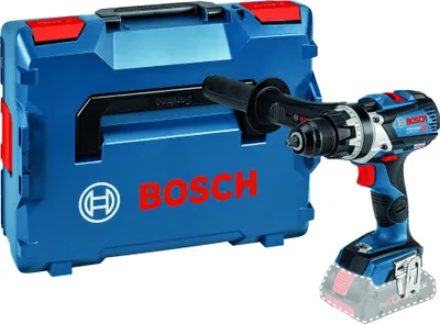 Produktbild von Akumulátorový vrtací šroubovák Bosch GSR 18V-110 C, sólo verze s přídavnou rukojetí a L-BOXXem