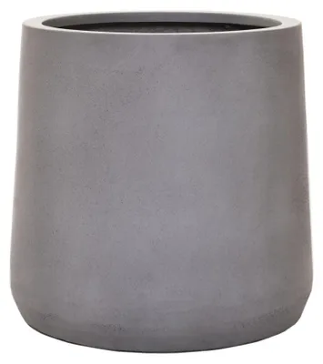 Produktbild von VIVANNO Blumentopf Fiberglas VEKRA Rund, Betongrau Beton-Design - 42x40 cm
