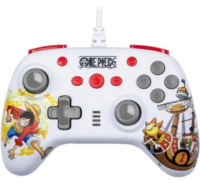 Produktbild von Konix One Piece Controller - weiss (Nintendo Switch), Gamepad, Nintendo Switch, PC, Kabelgebunden, USB, Mehrfarbig, Weiß, 3 m
