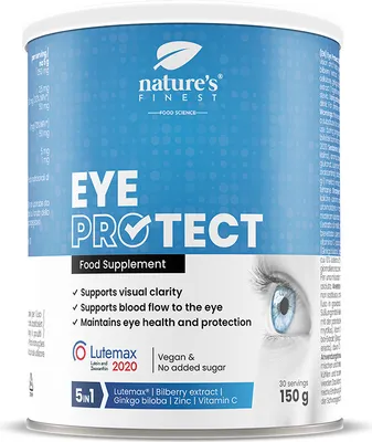 Obrázek produktu pro Nature's Finest Eye Protect - ochrana očí - lutein a zeaxantin - extrakt z borůvek - dobrý zrak - ginkgo biloba - vitamin C - zinek - veganské - přírodní produkty