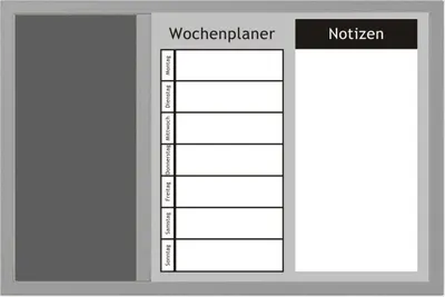 Image de Zeller whiteboard pin wall 60,0 x 40,0 cm Kork grau