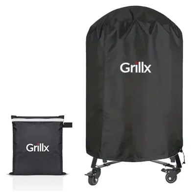 Produktbild von Grillx Kamado BBQ Abdeckhaube - 18 Zoll - Wasserdichte Schutzhülle für Kamado-Grills mit Tischen - Rund mit Kordelzug - BBQ Zubehör