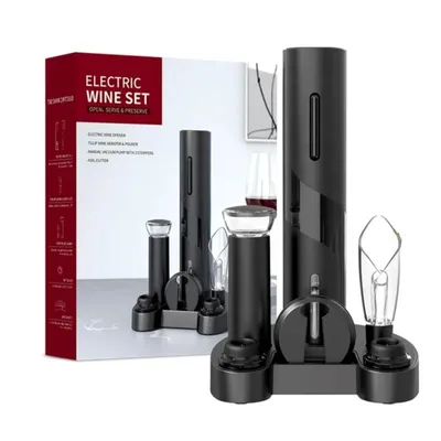 Produktbild von Professional electric corkscrew for wine bottles, with accessories and gift box