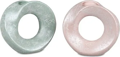 Produktbild von Formano 1 Stück Vase m.Loch 21 cm Springtime aus Keramik in rosa oder grün- Dekoration für ein schönes Zuhause-Farbwünsche mit Mail