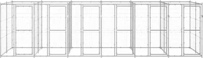 Produktbild von vidaXL Outdoor-Hundezwinger Verzinkter Stahl 14,52 m²