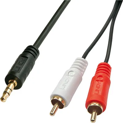Produktbild von Lindy 35685 Audio-Kabel 10 m 2 x RCA 3.5mm Schwarz
