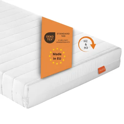 Productafbeelding van ergonomisch 7-zones koudschuimmatras, 90 x 200 cm, H2 & H3, 13 cm, duo-hardheid, omkeerbaar matras, sleepling PureComfort