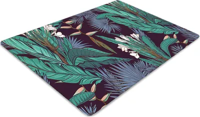 Produktbild von Stuhlunterlage Bürostuhlunterlage 120 cm x 90 cm Bodenmatte Bürostuhlunterlage - Tropischer Dschungel