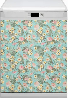 Produktbild von Magnete  Dekorative Magnet Folie für Geschirrspüler 60x80 cm Küche  - Pastellblumen