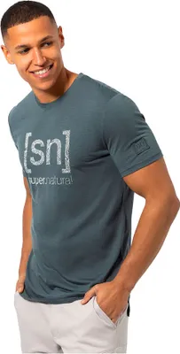 Produktbild von Super.natural Logo Lines Bio Kurzarm-t-shirt Blau,Grau XL Mann Blau,Grau XL