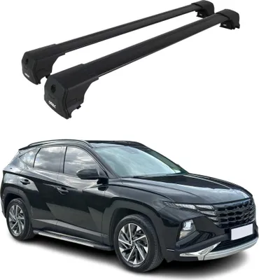 Image de Barres De Toit Transversales pour Hyundai Tucson 2020-2025 Alu Noir ABE
