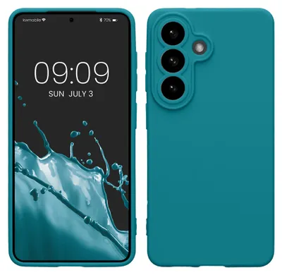 Produktbild von kwmobile Handyhülle für Samsung Galaxy S26 Hülle - weiches Handy Silikon Case - Schutzhülle Cover - Petrol matt