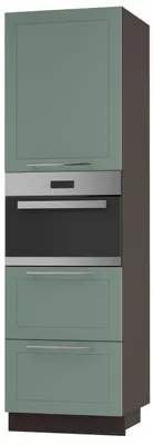 Immagine prodotto di Armadio da forno KVANTUM a estrazione parziale 60cm corpo e frontale colore selezionabile (Q-D14/RU/2M/356), menta opaco, lava