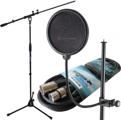 Produktbild von K&M 23956 Popschutz mit keepdrum Mikrofonständer mit 6m Mikrofonkabel
