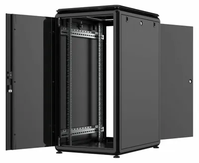 Produktbild von Lanview by Logon Data Line - Schrank Netzwerkschrank - 600 x 800 mm, data line - freistehend - Schwarz, RAL 9005 - 22U - 48.3 cm (19")