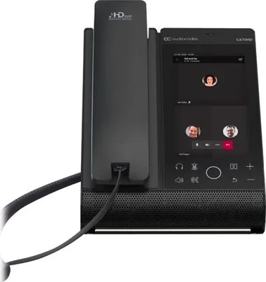 Zdjęcie produktu dla AudioCodes C470HD, IP Phone, Czarny, Zestaw słuchawkowy przewodowy, Biurko, Android, TFT