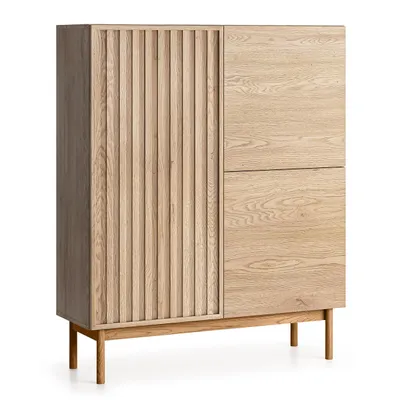 Produktbild von AX LIVING Schlafzimmer Kommode Santarco K3T – 106 cm, Eiche Cremona