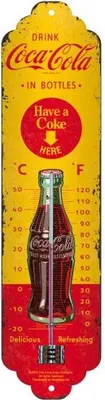 Produktbild von TFA Thermometer - Vintage - Metall - XL - gelb - 28 x 6,5 cm
