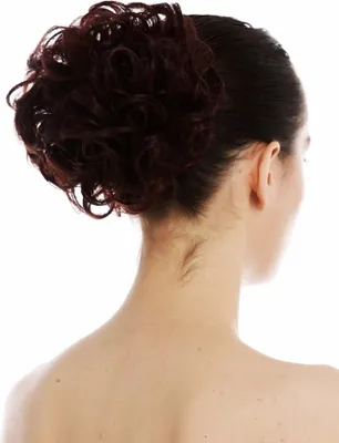 Produktbild von WIG ME UP Haarteil Haarnest Haarrose voluminös lockig Rotbraun TYP-260-33