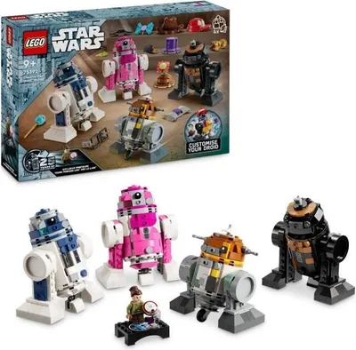 Obrázek produktu pro LEGO Star Wars La Fabrique de Droides Créative, Postav si svého vlastního R2-D2, 75392, exkluzivně na Cdiscount, 4 droidi z kostek