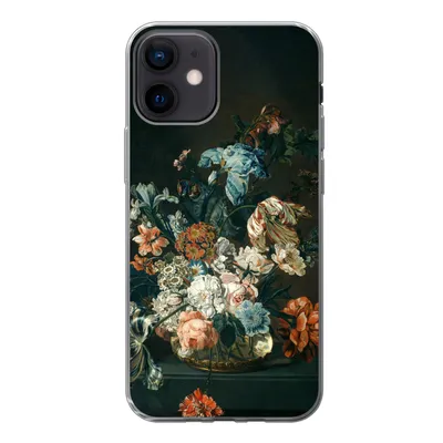 Produktbild von MuchoWow® Handyhülle Schutzhülle Hülle für iPhone 12 Stilleben mit Blumen - Alte Meister - Kunst Silikon Softcase Handy Hülle - Schutzhülle