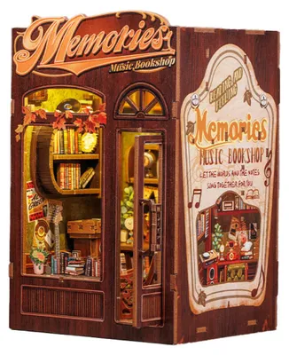 Obrázok produktu pre Memories Music Bookshop DIY Book Nook miniatúrny domček 3D puzzle s LED osvetlením