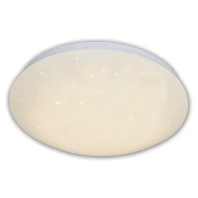 Produktbild von Deckenleuchten - LED Deckenleuchte "COMO" Ø: 26cm weiß, Deckenlampe im Modern Style, aus Metall und Kunststoff in weiß, 8,5 cm hoch, Ø 26 cm, inkl. LED – mit Kristalleffekt