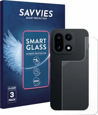 Produktbild von 3x Savvies Schutzglas Folie für OnePlus 15 (Rückseite) 9H Panzer Schutzfolie Glas Displayschutz klar transparent